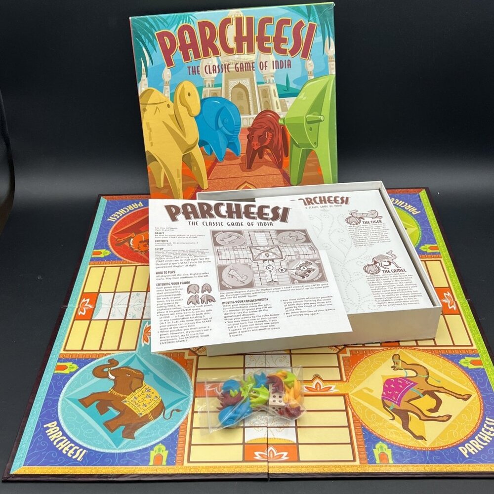 Milton Bradley Parcheesi Board Game 2001  The Classic Game of India Complete